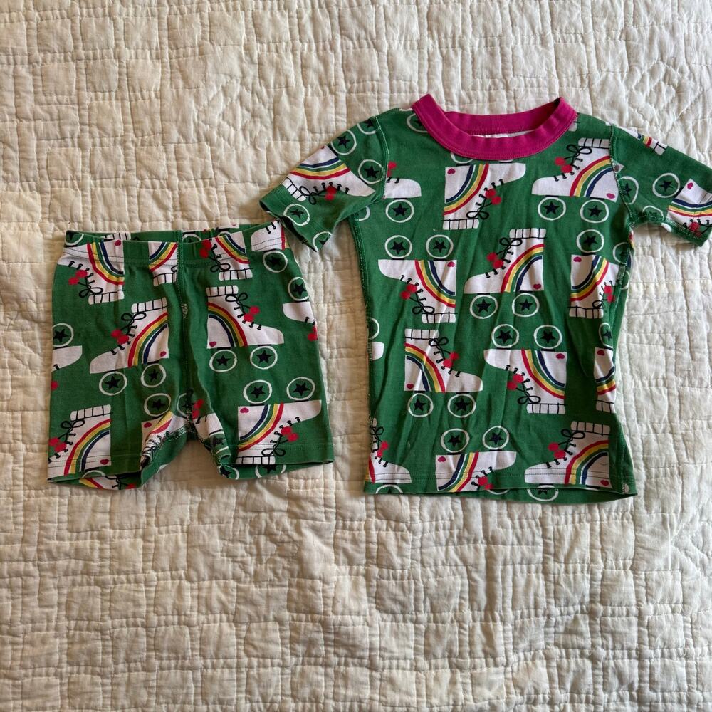 Hanna Andersson Organic Cotton Roller Skate Print Summer Pajama Set — Size 5